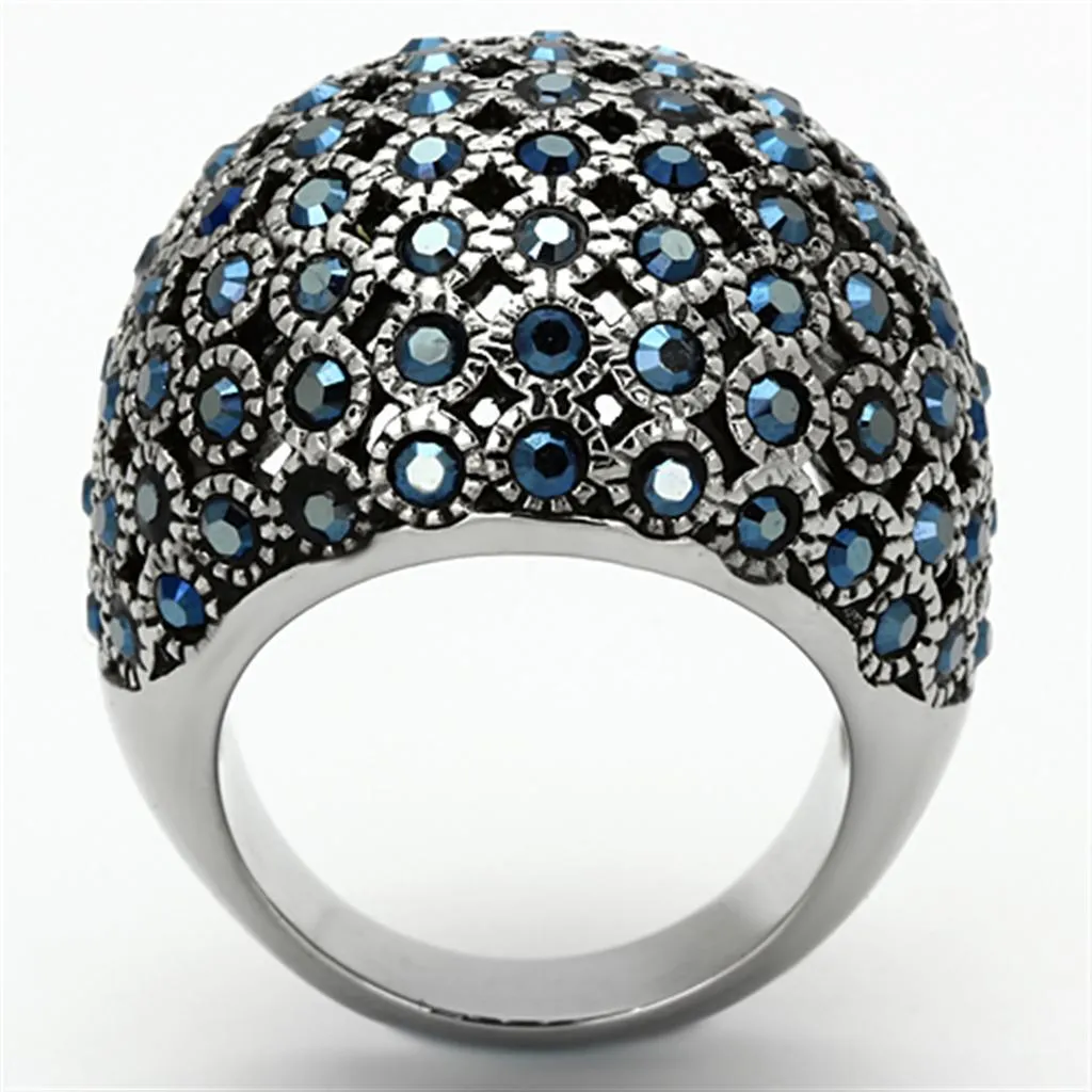 Ring Top GRD Crystal Aquamarine AB TK1143 for Women Style Stainless