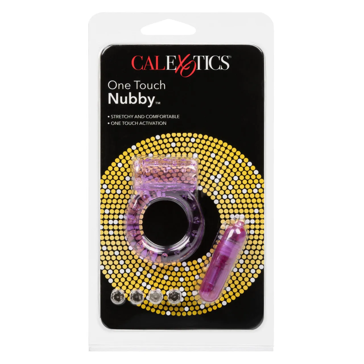 Rings! One Touch Nubby Vibrating Cock Ring - Purple