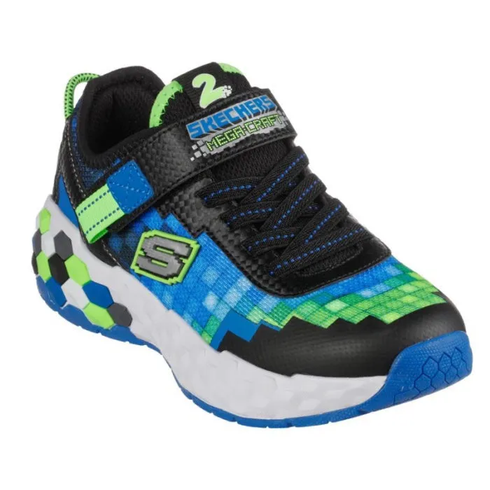 Skechers Kids Mega Craft 2.0 Trainer Sneaker Blue Lime