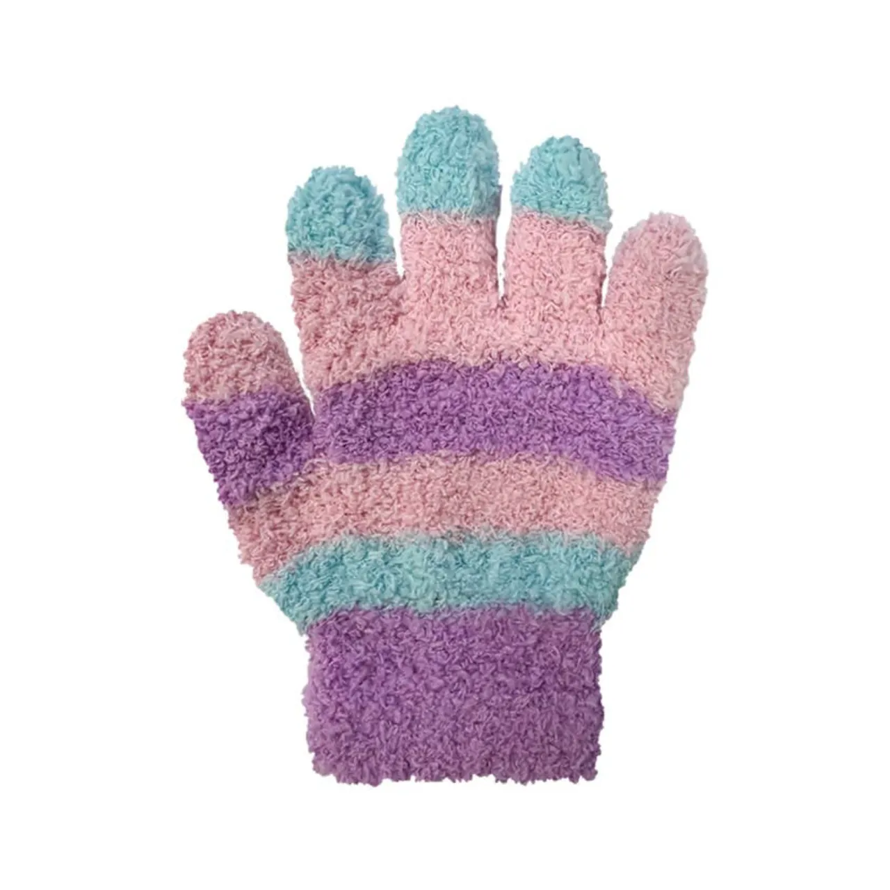 Striped Cozy Yarn Stretch Gloves - Toddler