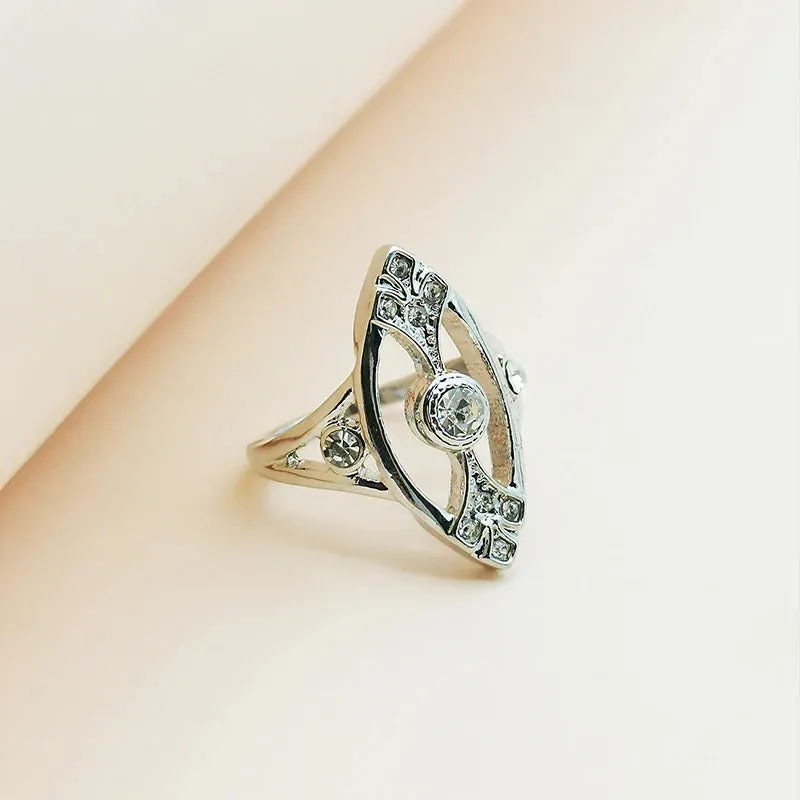 Trendy Zirconia Cubic Large Size Women's Ring