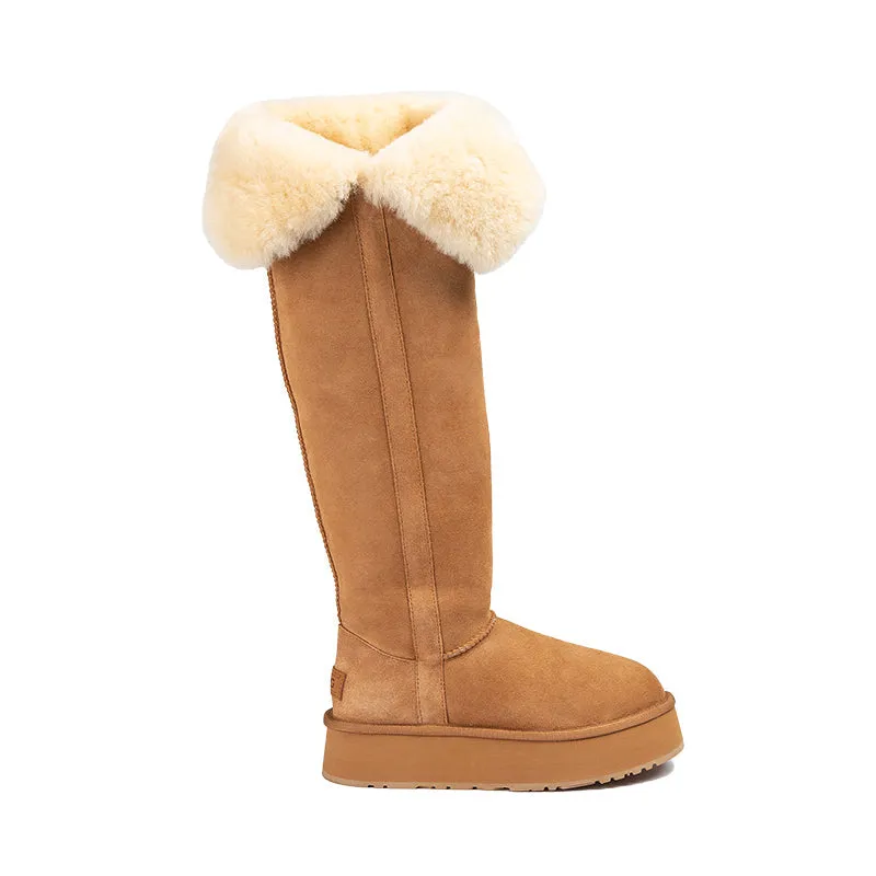 UGG Tall Krisha Belt Platform Boots