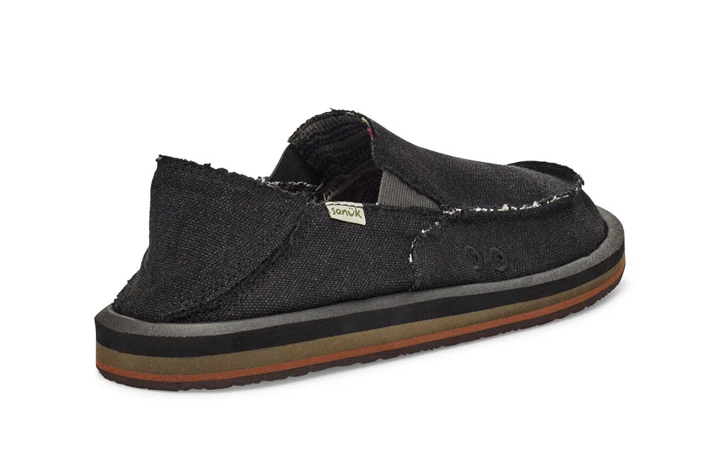 Vagabond St Hemp in Black by Sanuk