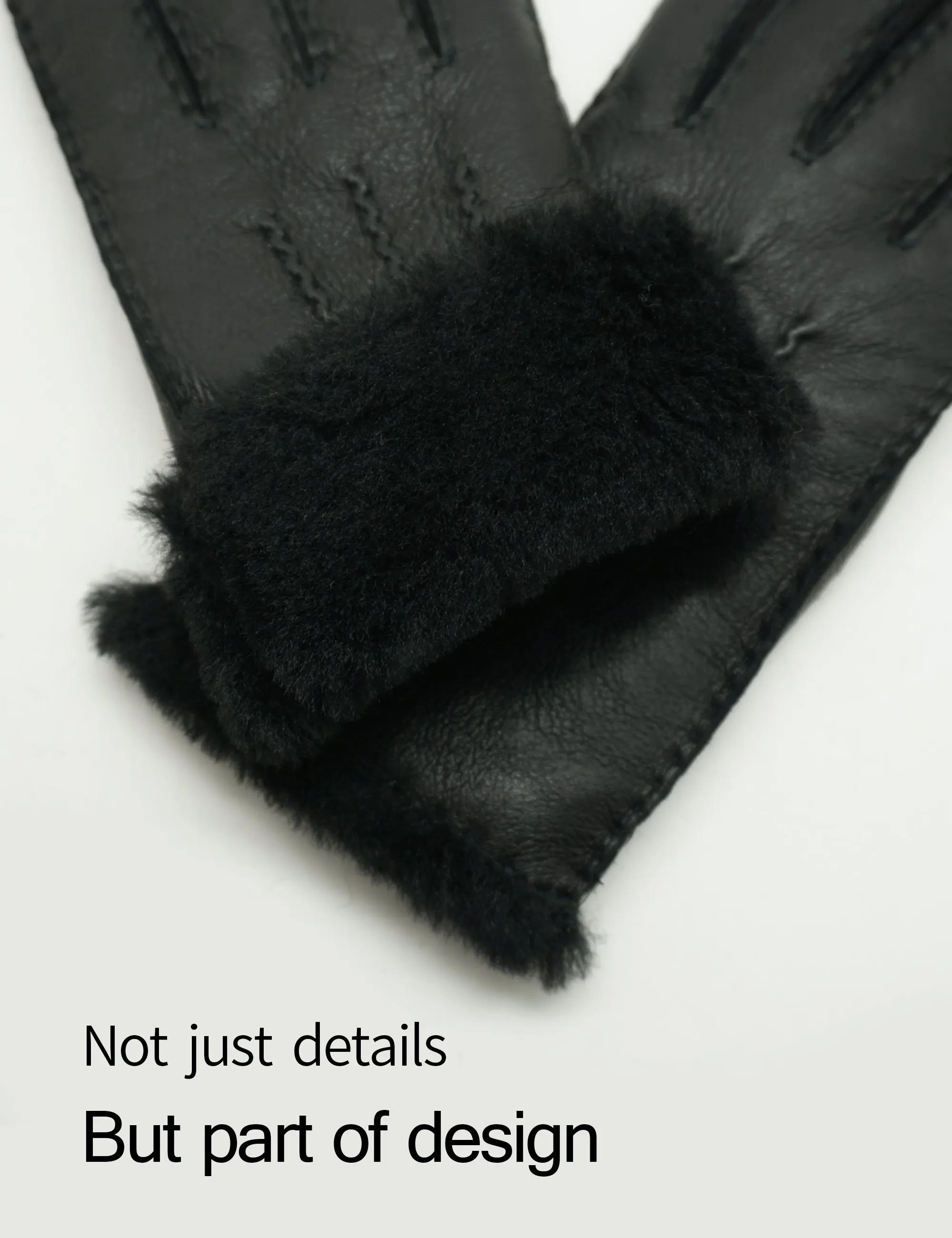 YISEVEN Womens  Lambskin Shearling Leather Gloves